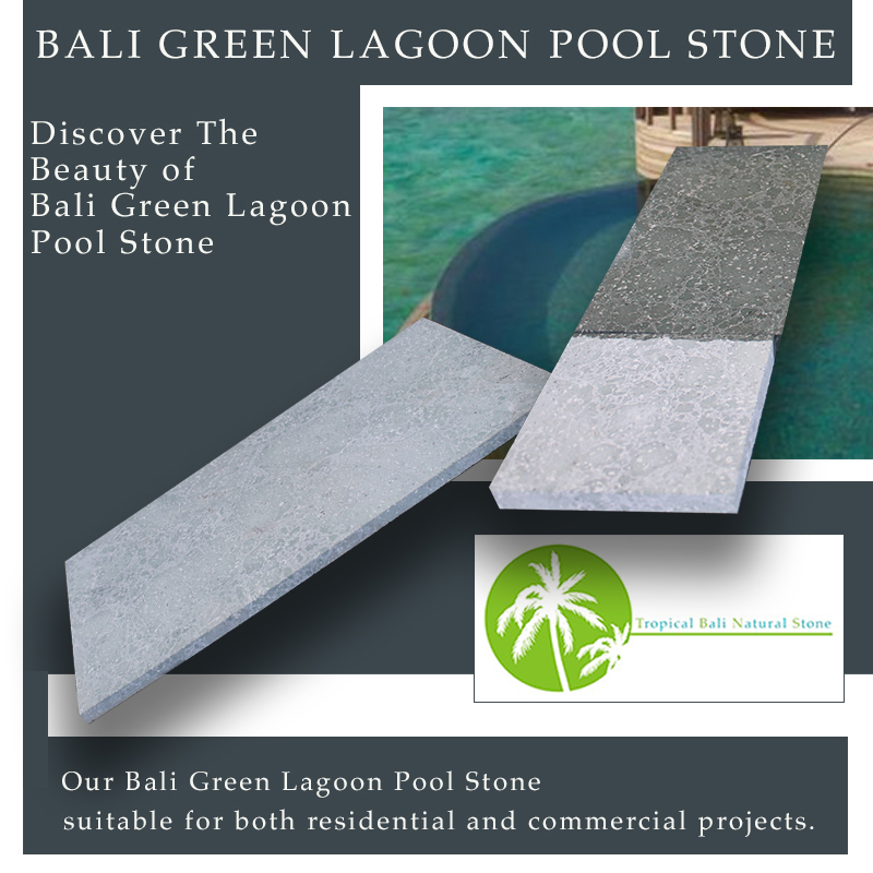 Bali Green Stone pool tiles,enhance your swimming pool with natural elegance