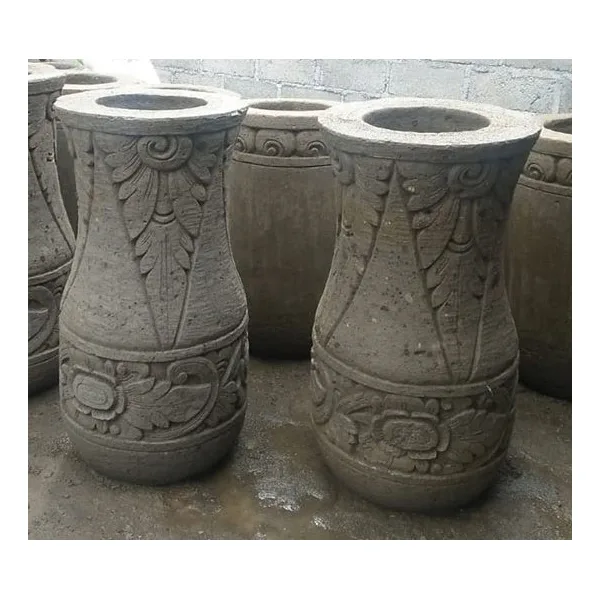 Handmade Para stone Hand Carved Stone Pots from Indonesia