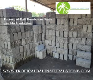 Kerobokan Bali Stone selection of material raw blocks