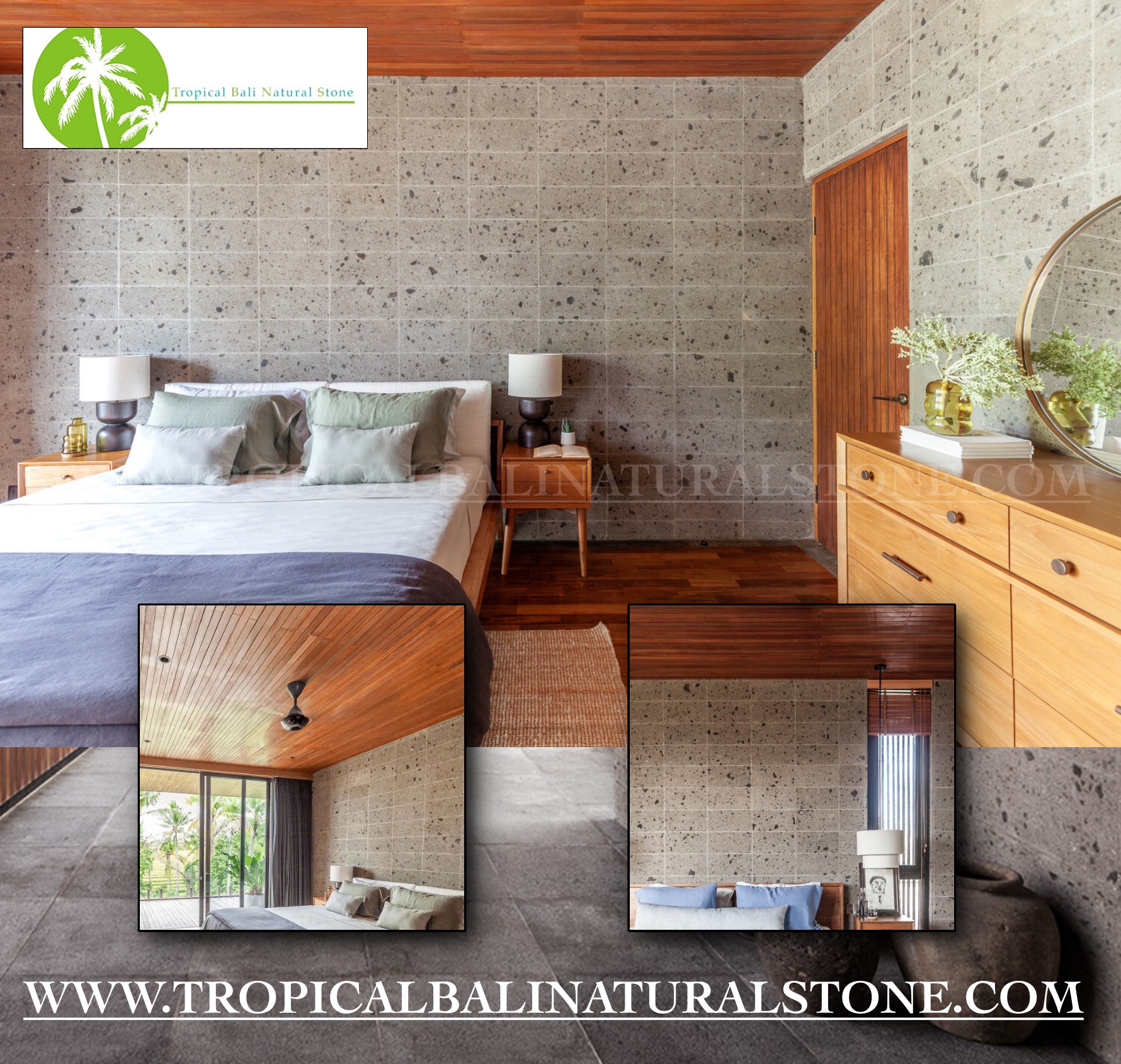 www.tropicalnaturalbalistone.com"Bali Kerobokan stone incorporated into a modern interior design."